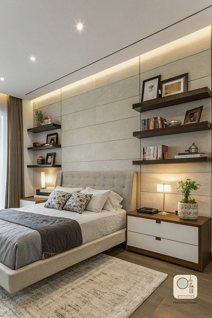 Use Floating Nightstands to Free Up Floor Space