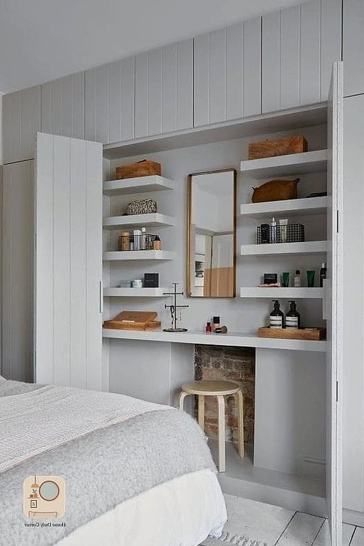 Vanity with Hidden Storage