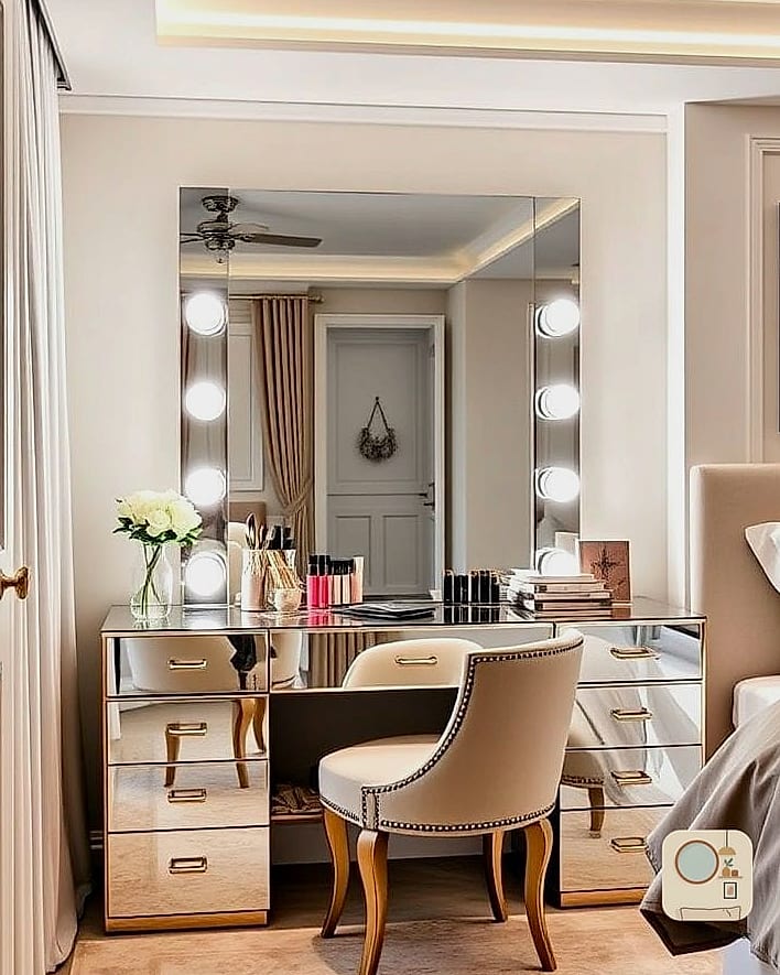 Vanity with Lighted Mirror