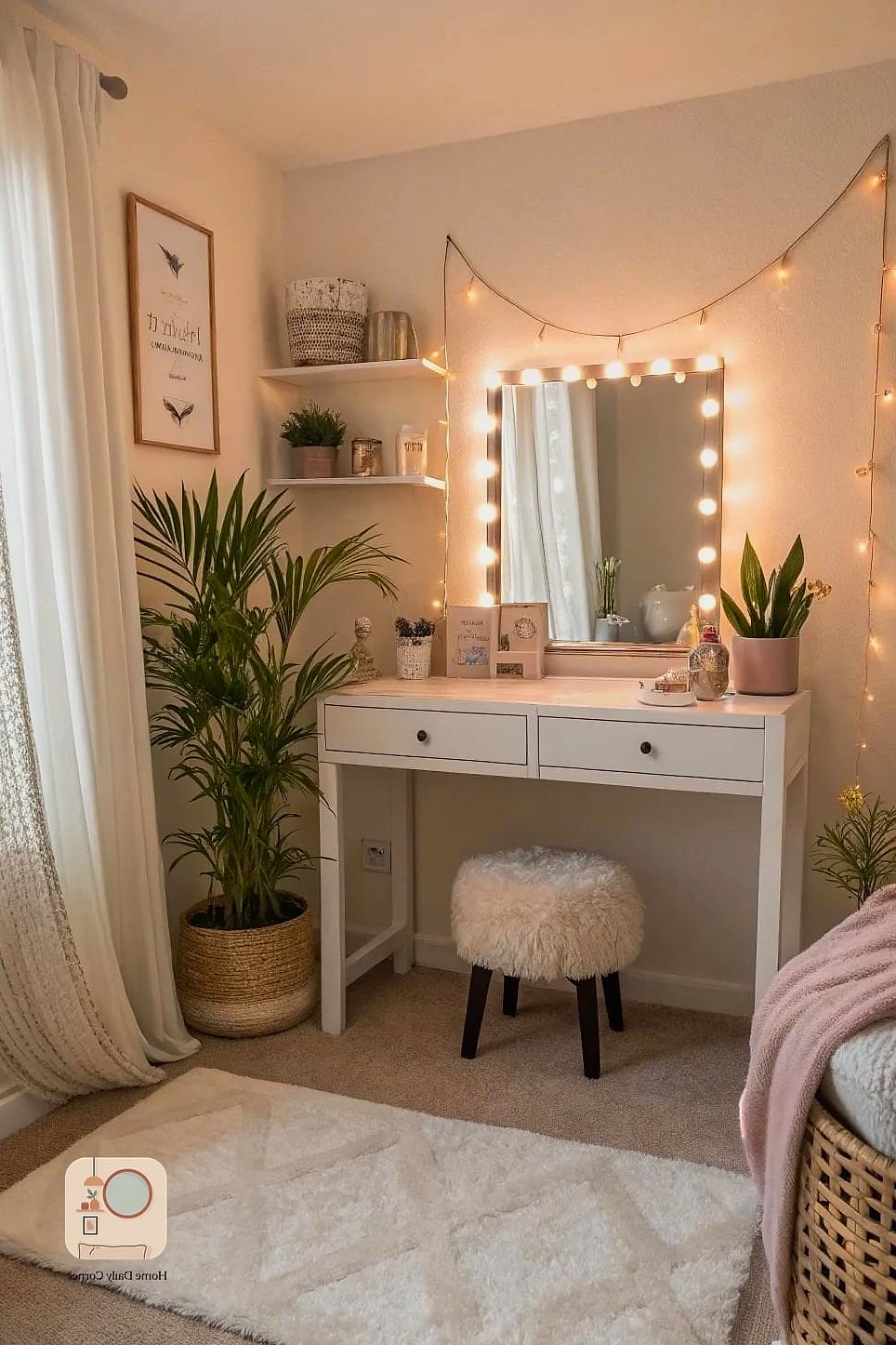 A Vanity or Small Desk Corner
