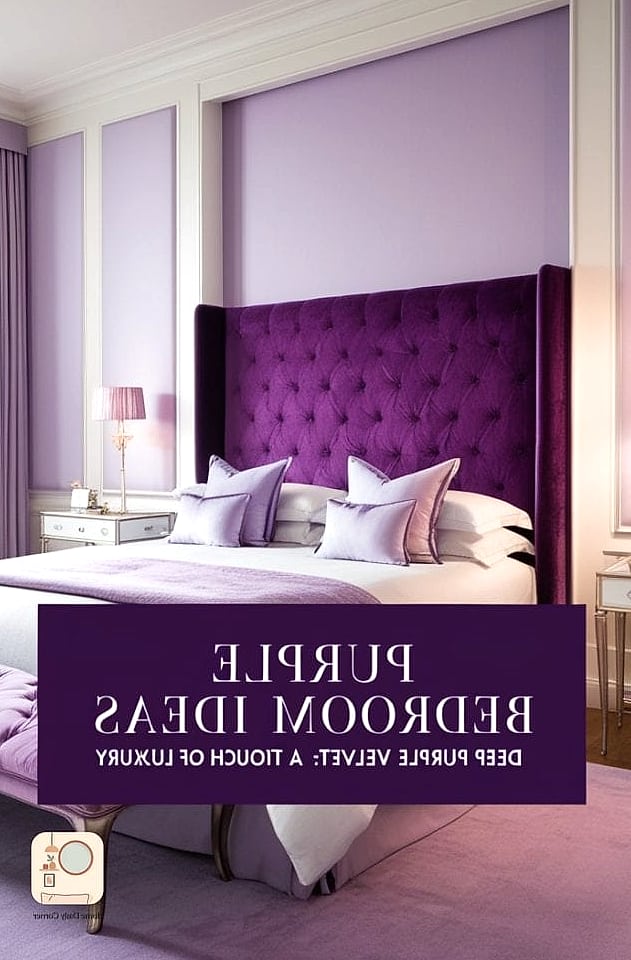 15 Purple Bedroom Decor Ideas to Upgrade Your Home This Weekend 4 Velvet Purple Headboard for Instant Luxury