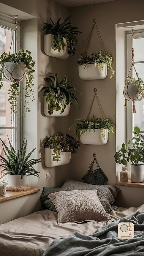 Vertical Wall Organizers Near the Closet