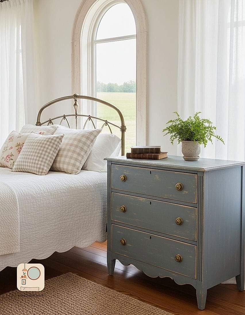23 Farmhouse Bedroom Ideas Looks We're Obsessed With This Year 9 Vintage Dresser as a Nightstand