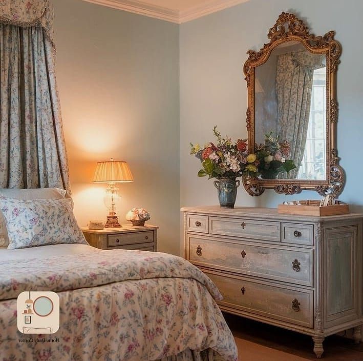 30 Cozy Bedroom Inspiration Boards You'll Want to Copy 9 Vintage Floral Wallpaper Feature
