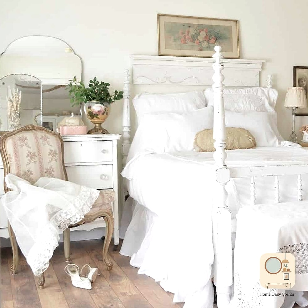 17 White Room Decor Bedroom Before and After Transformations to Inspire 16 Vintage Furniture Gets New Life in White