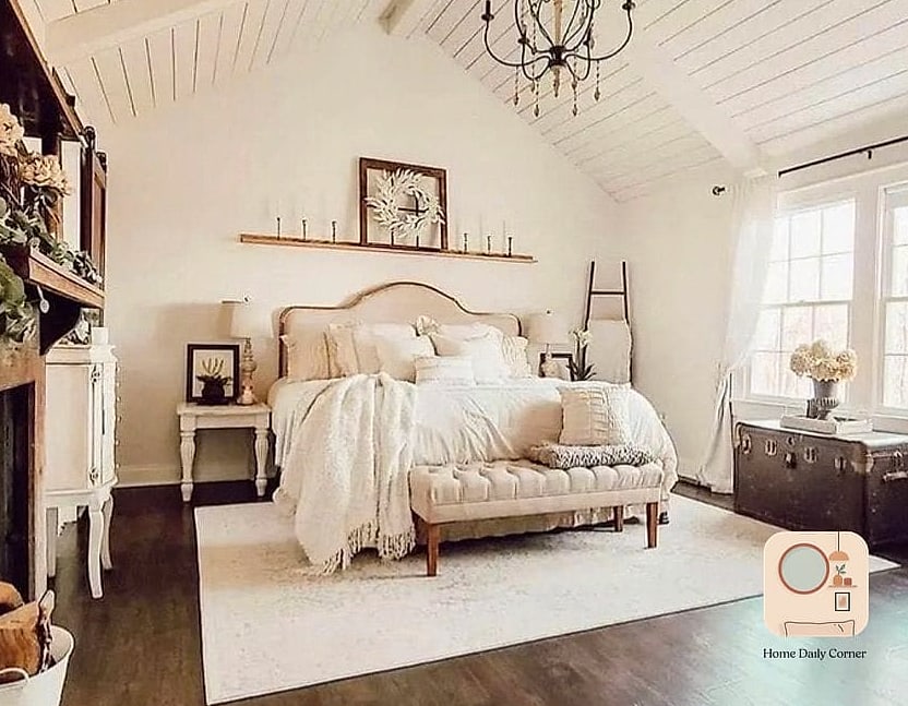 23 Farmhouse Bedroom Ideas Looks We're Obsessed With This Year 6 Vintage-Inspired Iron Bed Frame