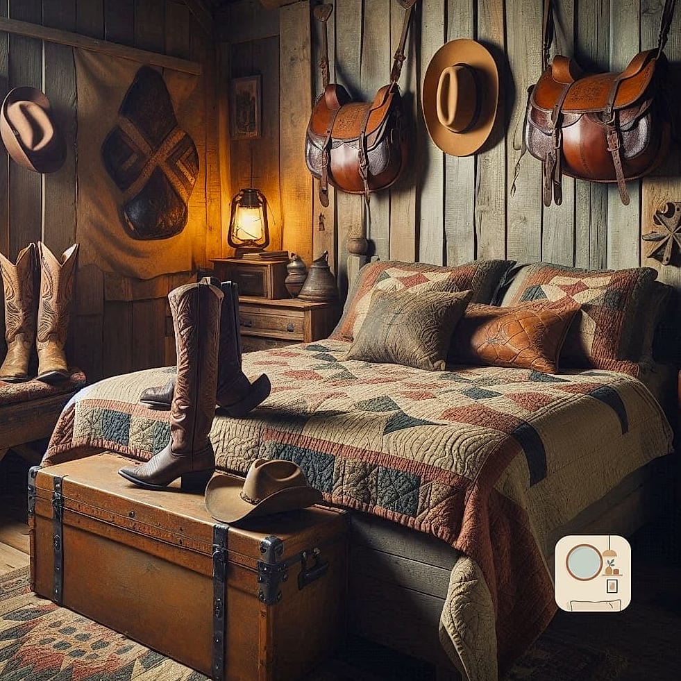 25 Western Bedroom Decor Looks We're Obsessed With This Year 2 Vintage Leather Headboard