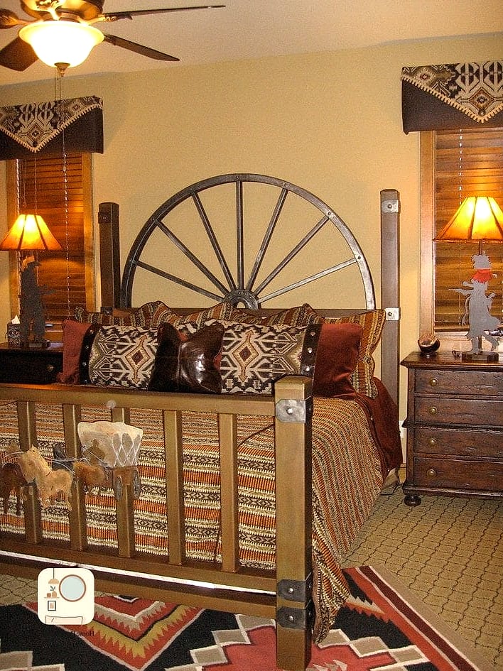 25 Western Bedroom Decor Looks We're Obsessed With This Year 12 Wagon Wheel Chandelier
