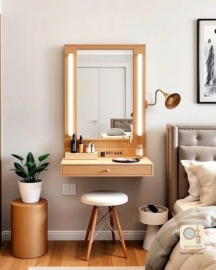 Wall-Mounted Fold-Down Vanity