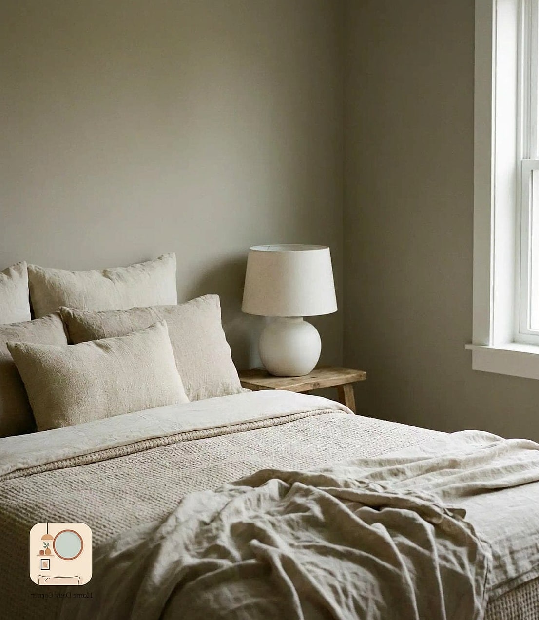Warm Greige Walls with Crisp White Trim