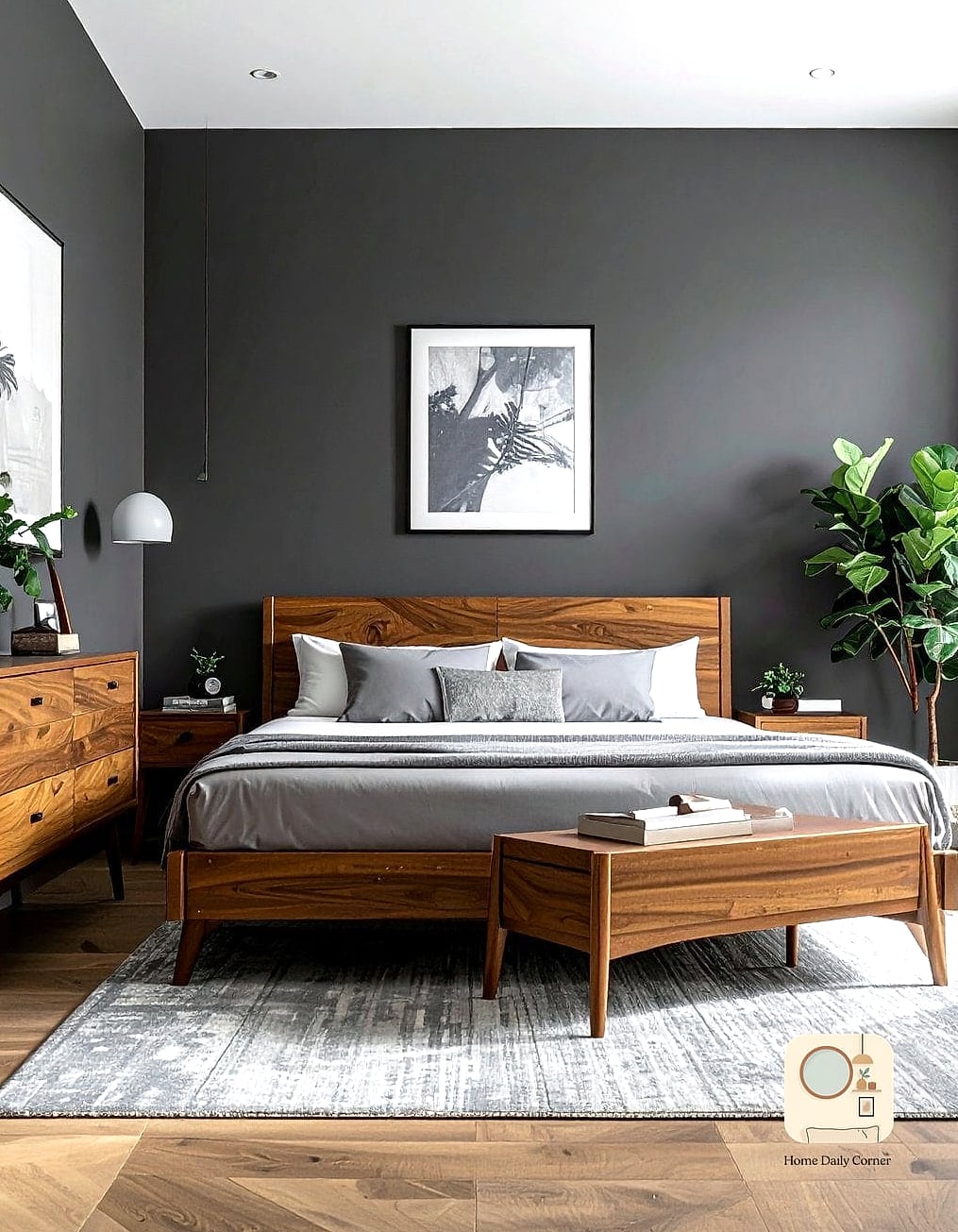 Warm Grey with Wood Tones