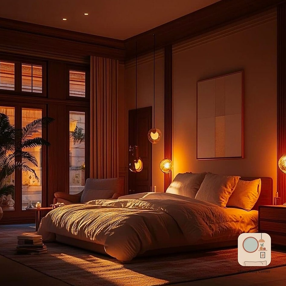 11 Aesthetic Bedroom Ideas Ideas to Upgrade Your Home This Weekend 3 Warm, Layered Lighting