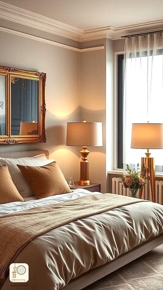 Warm Metallic Accents in Brass and Gold