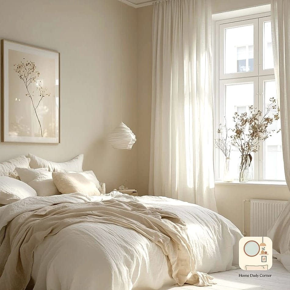 Warm White with Natural Wood Tones
