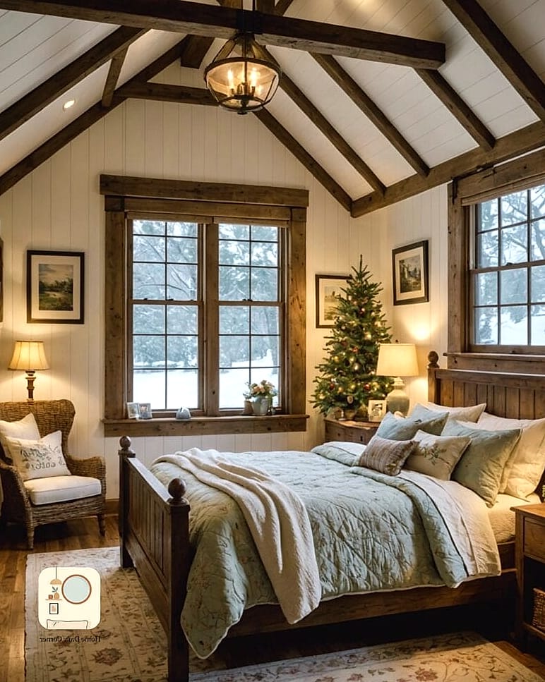 30 Cozy Bedroom Inspiration Boards You'll Want to Copy 23 Warm Wood and Linen Simplicity