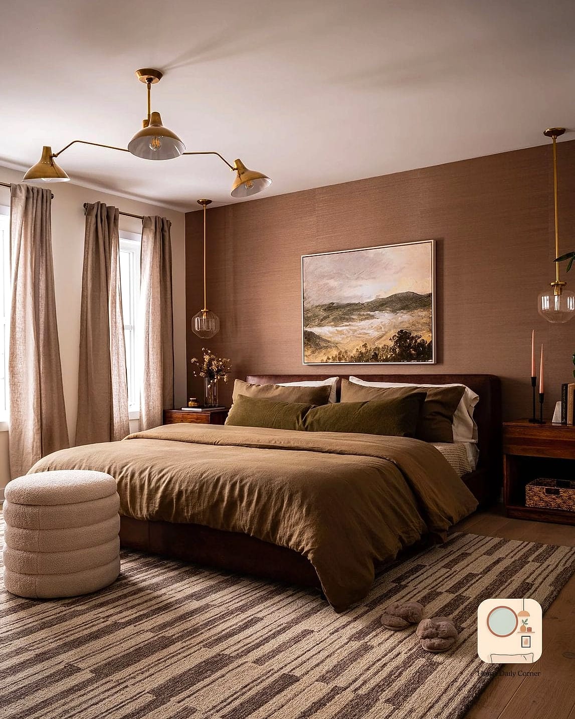 Warm Wood Tones Mixed with Cool Metals