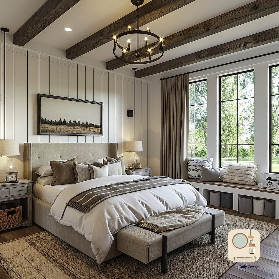 Warm Wood Tones Paired With Matte Black Accents