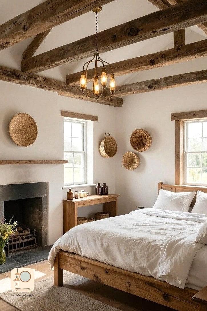 23 Farmhouse Bedroom Ideas Looks We're Obsessed With This Year 5 Wood Beam Ceiling Details