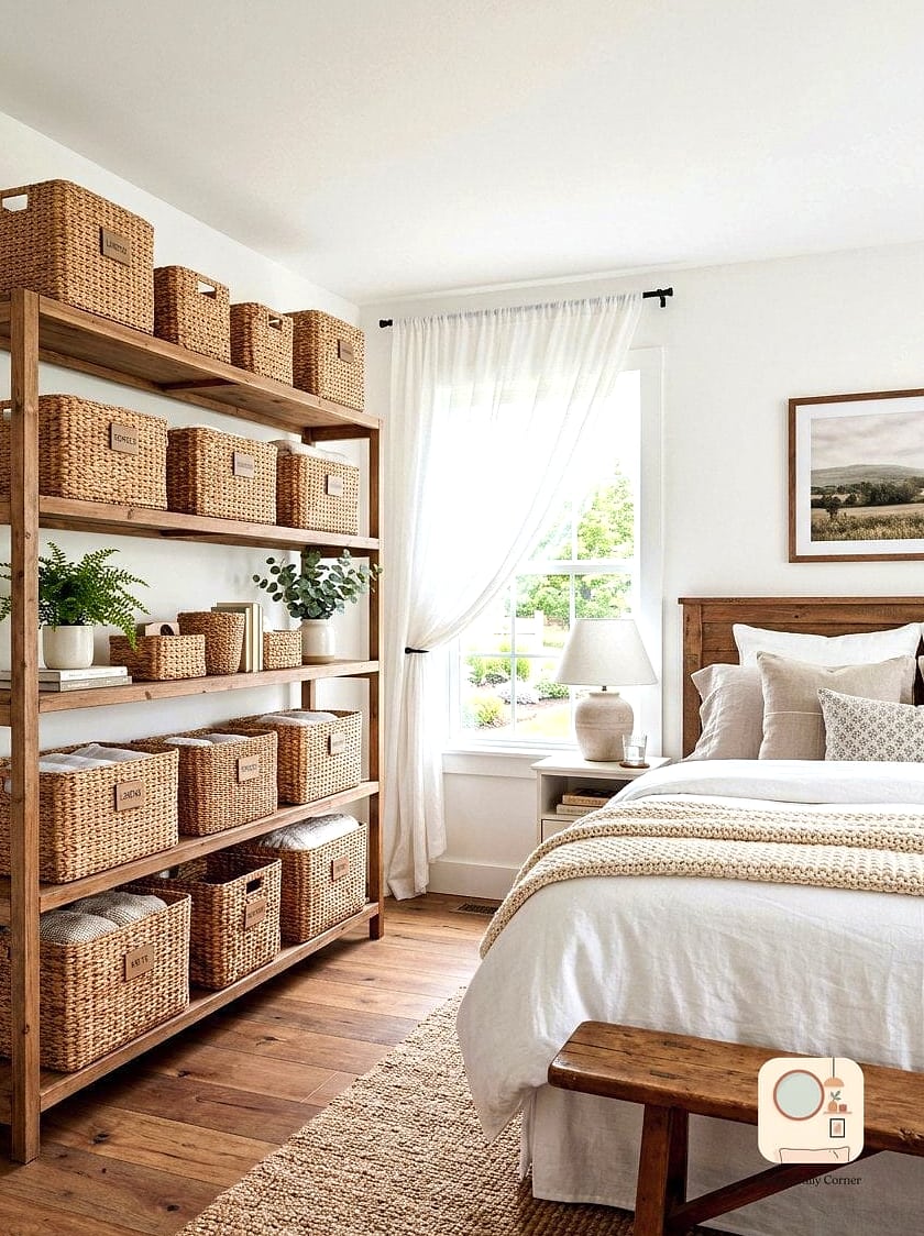 Woven Baskets for Hidden Storage