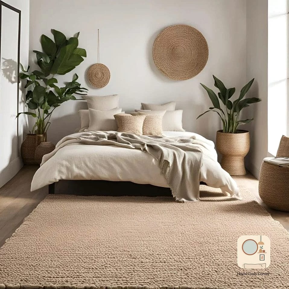Woven Jute or Wool Area Rug
