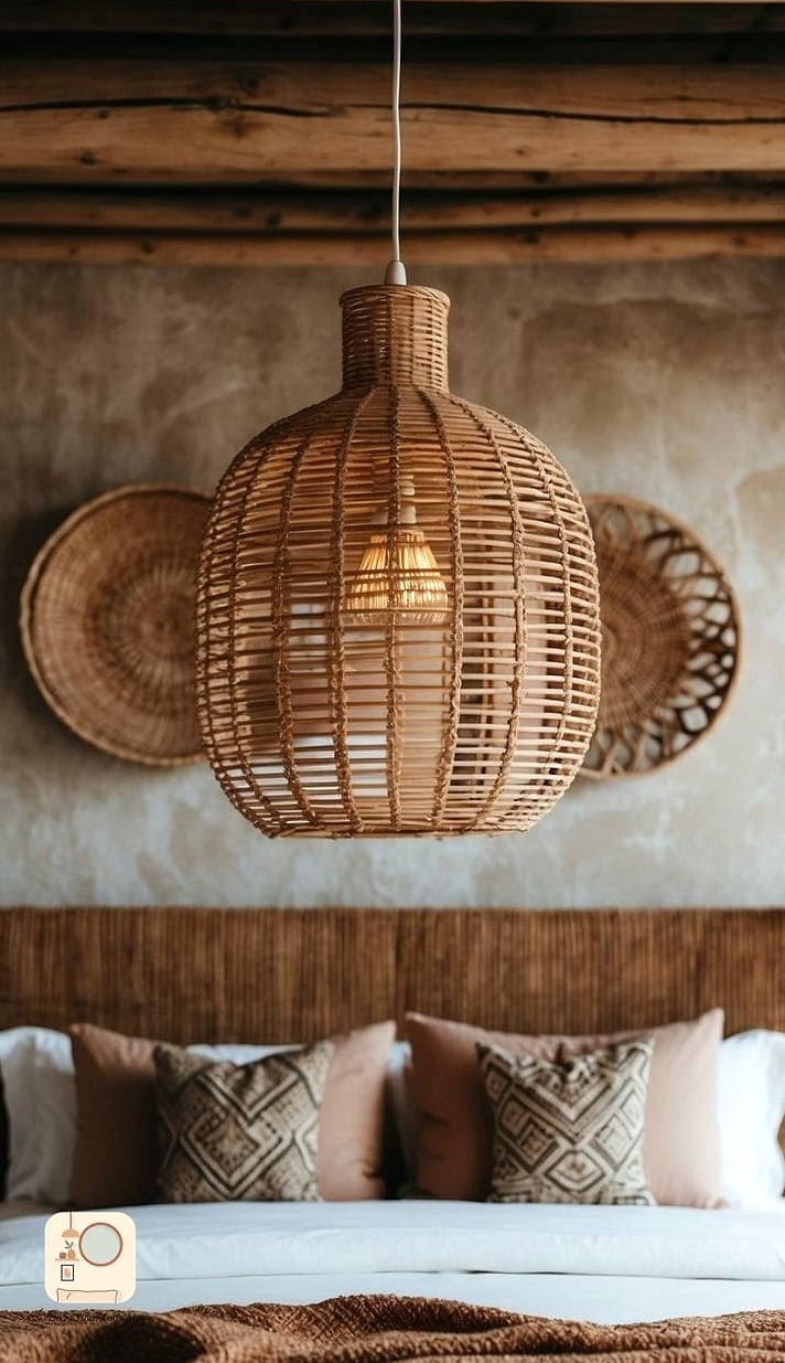 Woven Pendant Light Fixture