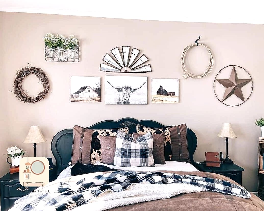 25 Western Bedroom Decor Looks We're Obsessed With This Year 5 Woven Wall Hanging Above the Bed